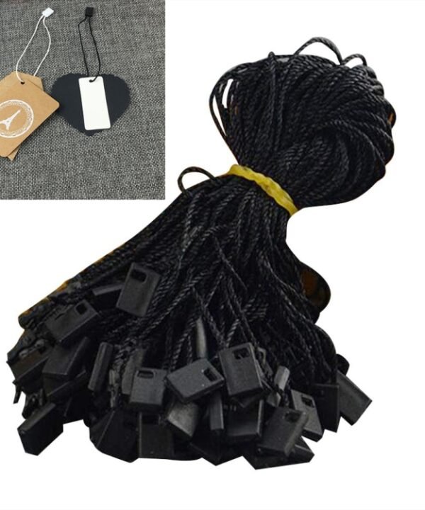 1 Pack of 990pcs Clothing Tag Rope CottonUniversal Plastic Square Hanging Tablets