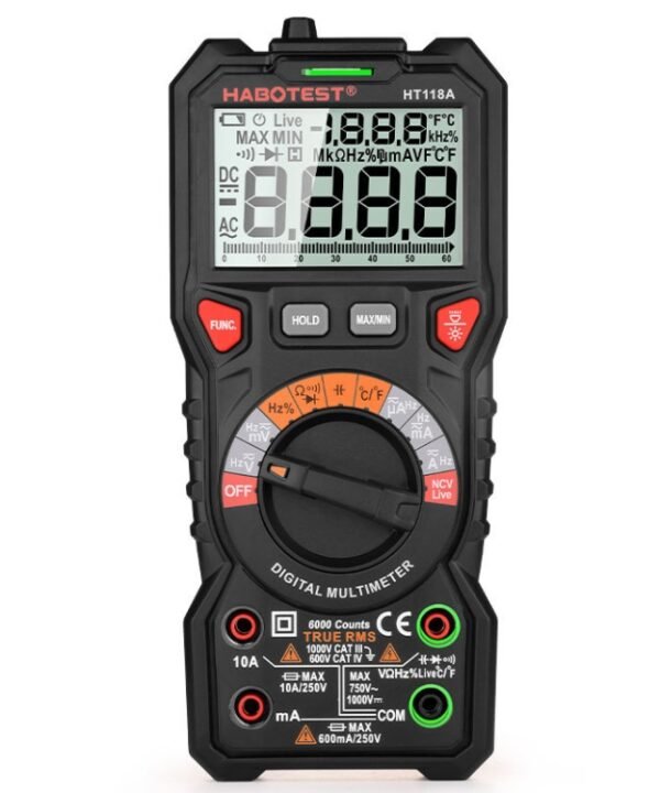 HABOTEST HT118A Handheld Double Backlight High-precision Automatic Digital Multimeter