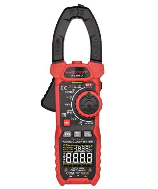 HABOTEST HT208D 1000A Digital Clamp Multi-Function Burn-proof Universal Meter