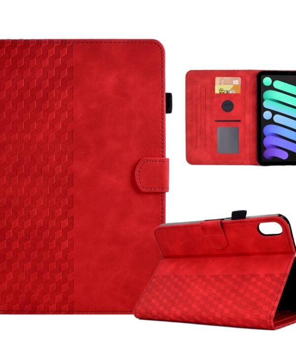 Rhombus Embossed Leather Smart Tablet Case, For iPad mini 6 / mini 2024, For iPad mini 6