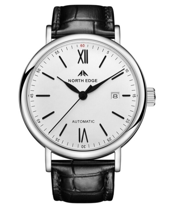 NORTH EDGE AMOY Multifunctional Business Men's Watch Waterproof Leather Mechanical Watch