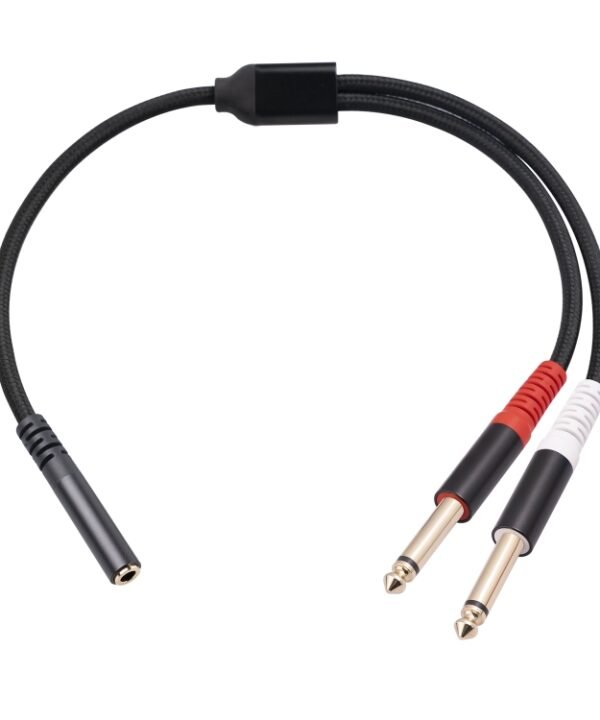 3717 3.5mm Female to 6.35mm 1/4 TS Male Stereo Audio Cable, Length: 30cm