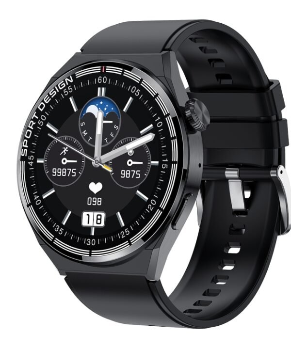 HDT 3 Max 1.6 inch Silicone Band IP67 Waterproof Smart Watch Support Bluetooth Call / NFC, Silicone Band (Black), Silicone Band (Silver)