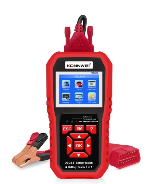 KONNWEI KW880 3 in 1 Car OBD2 Fault Diagnosis + Battery Tester + Battery Match Reset
