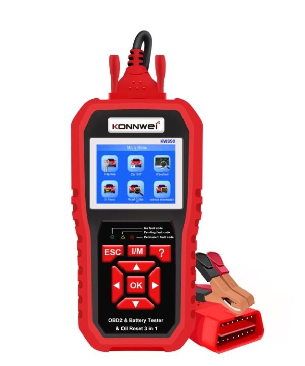 KONNWEI KW890 2 in 1 Car OBD2 Fault Detector + Maintenance Light Reseter