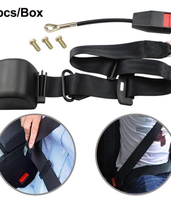 2pcs/Box Car Driver Seat Belt Three-point Automatic Retractable Seat Belt