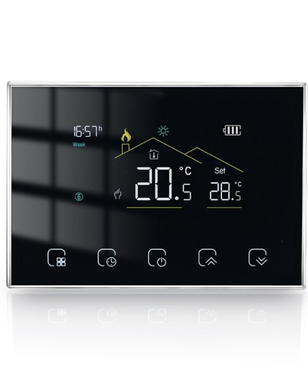 BHT-8000RF-VA- GBCW Wireless Smart LED Screen Thermostat With WiFi, Specification:Electric / Boiler Heating, Electric Heating, Electric Boiler Heating, Boiler Heating, Water Heating, Hydroelectric Heating, Water Boiler Heating