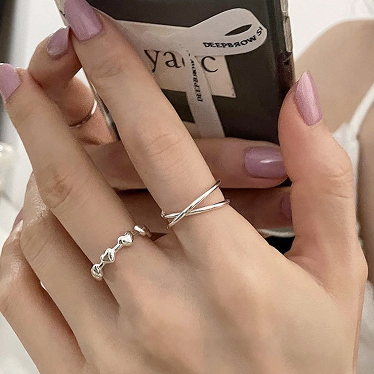 Platinum Plated Ladies Vintage Wear Combination Ring, J2520, J2100, J2225, J2160, J2212, J2243, J2246, J2310, J2996, J3021, J3023, J3024, J3029, J3063, J3064, J3012, J3032, J2708, J2284, J2046, J2083, J2085, J2089, J2144, J2112, J2143, J2639, J2792, J2... - Image 3