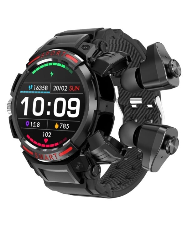 OVISEN T100 1.39 inch TFT Screen 2 in 1 Bluetooth Headset Smart Watch, Support Blood Oxygen Monitoring/Bluetooth Music