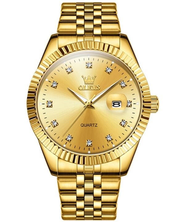 OLEVS 5526 Men Diamond Set Luminous Waterproof Quartz Watch