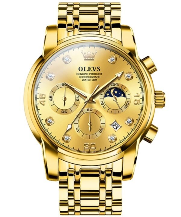 OLEVS 2889 Men Multifunctional Luminous Waterproof Quartz Watch
