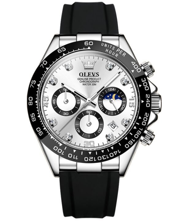 OLEVS 2875 Men Multifunctional Sports Chronograph Waterproof Quartz Watch
