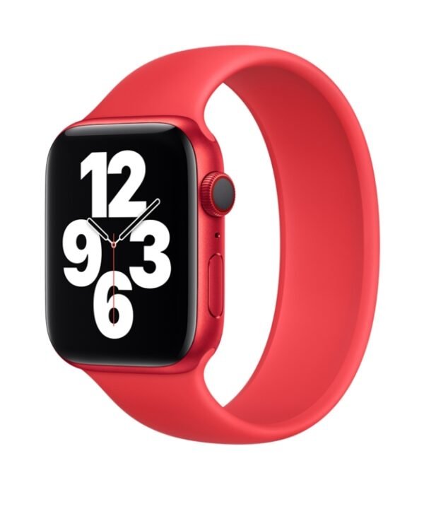 For Apple Watch Series 8&7 41mm / SE 2&6&SE&5&4 40mm / 3&2&1 38mm Solid Color Elastic Silicone Watch Band, Size:L 156mm, Size:L 156mm