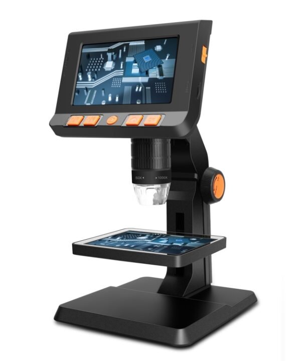 P110 50X-1000X Desktop Electronic Digital Microscope with 4.3 inch Screen