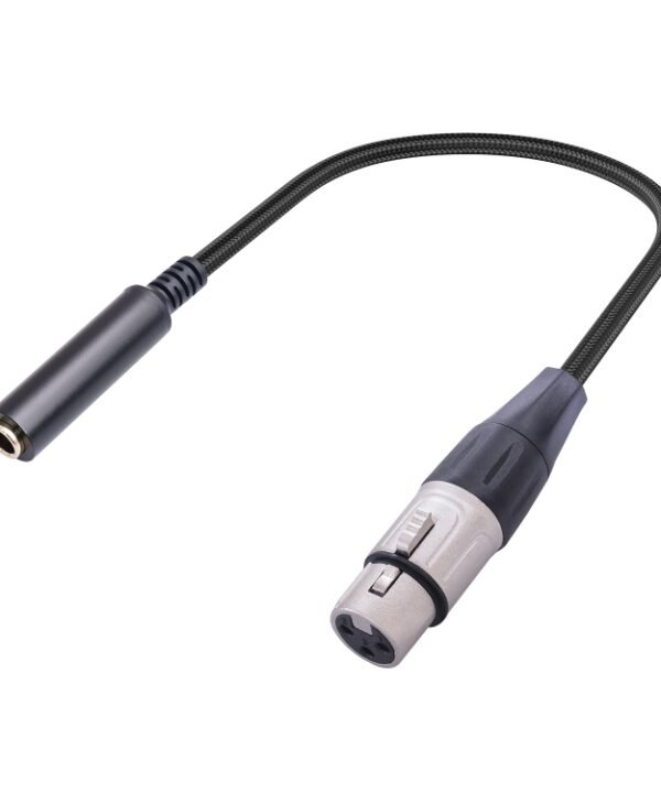 0.3m 6.35mm Female to XLR Female Microphone Audio Conversion Cable
