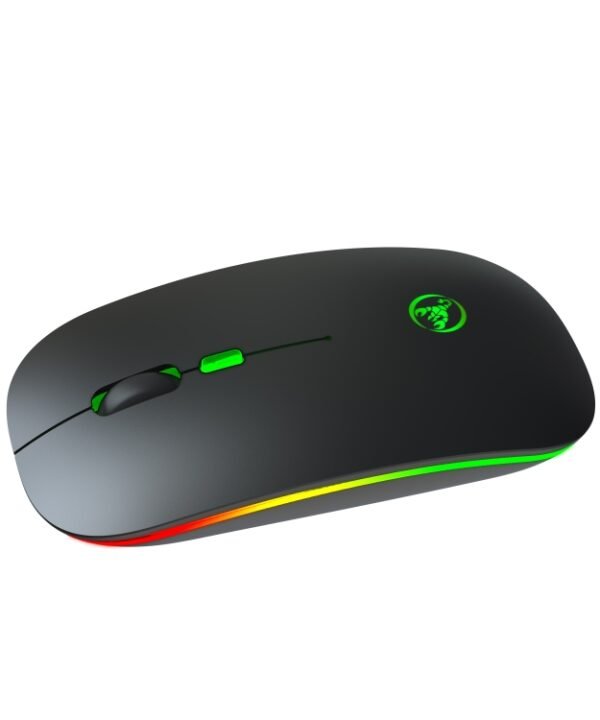 HXSJ T18 2.4GHZ 1600dpi Dual-mode Light-emitting Wireless Mouse USB + Bluetooth 5.1 Rechargeable