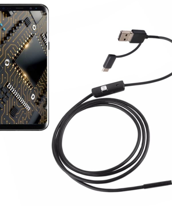 AN100 3 in 1 IP67 Waterproof USB-C / Type-C + Micro USB + USB HD Endoscope Snake Tube Inspection Camera for Parts of OTG Function Android Mobile Phone, with 6 LEDs, 5.5mm, 7mm, 8mm