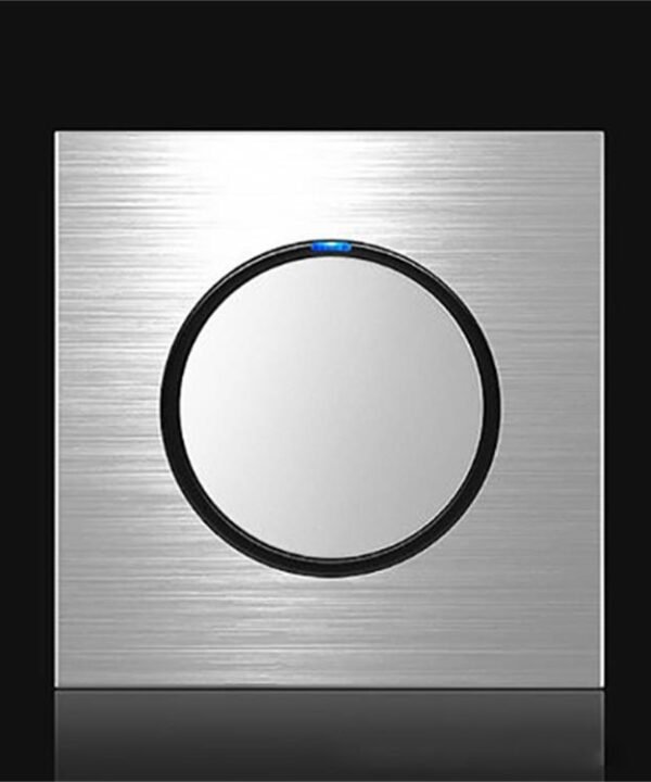 86mm Gray Aluminum Wire Drawing LED Switch Panel, One Billing Control, One Open Dual Control, Two Billing Control, Two Open Dual Control, Triple Billing Control, Triple Open Dual Control, Four Open Dual Control, One Open Multiple Control, Computer Sock...