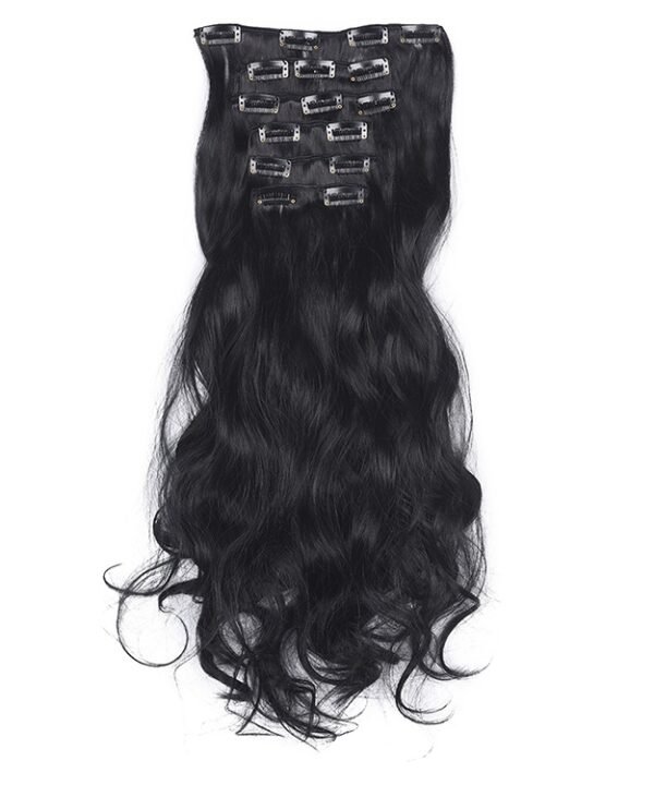 50cm 16 Card Long Curly Hair Wig Seamless Hair Extension Piece