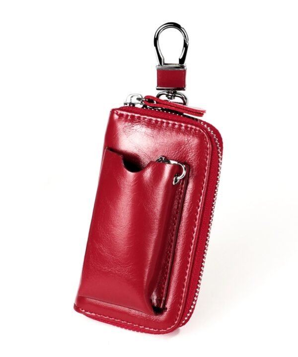 9108 Large Capacity Zipper Leather Keys Holder Bag Multi-function Wallet