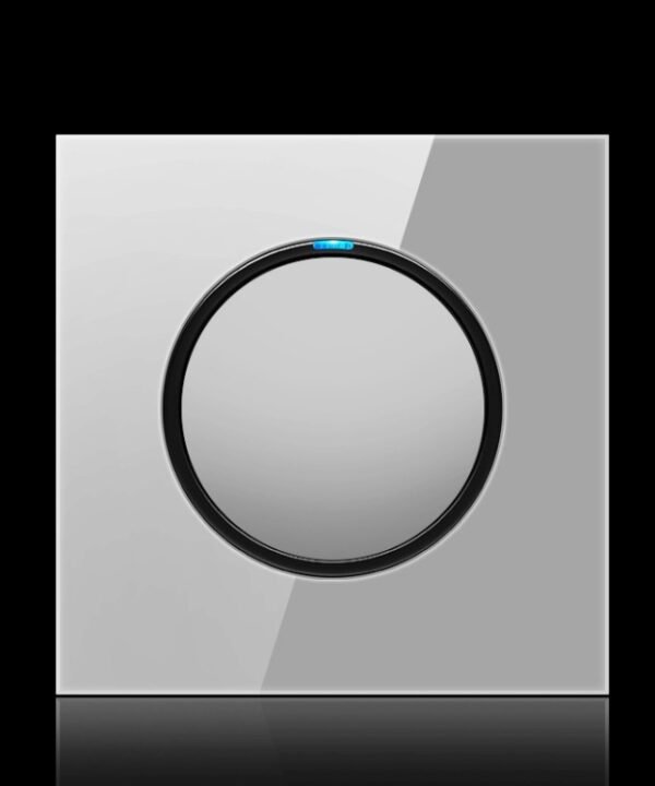 86mm Round LED Tempered Glass Switch Panel, Gray Round Glass, One Open Dual Control, Two Billing Control, Two Open Dual Control, Three Billing Control, Three Open Dual Control, Four Billing Control, Four Open Dual Control, One Open Multiple Control...