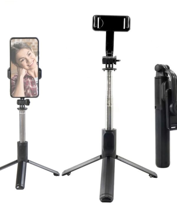 Q07 Bluetooth Selfie Stick Multifunctional Live Broadcast Tripod, Without Light, With Light