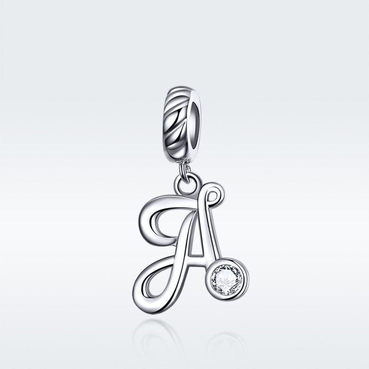 S925 Sterling Silver 26 English Letter Beads DIY Bracelet Necklace Accessories, A, B, C, D, E, F, G, H, I, J, K, L, M, N, O, P, Q, R, S, T, U, V, W, X, Y, Z - Image 2