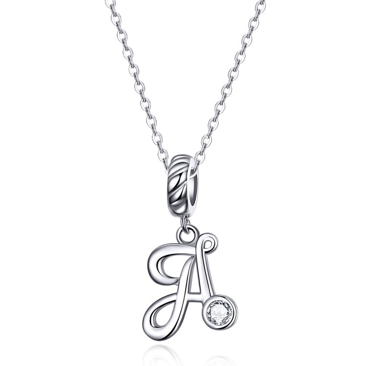 S925 Sterling Silver 26 English Letter Beads DIY Bracelet Necklace Accessories, A, B, C, D, E, F, G, H, I, J, K, L, M, N, O, P, Q, R, S, T, U, V, W, X, Y, Z - Image 3