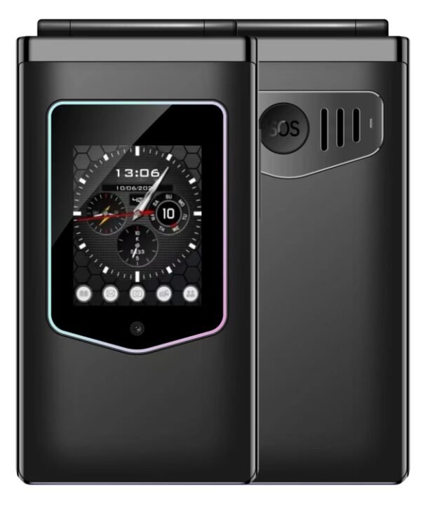 HAMTOD T8 4G Flip Phone, 2.8 inch + 1.77 inch, VoLTE, BT, SOS, OTG, EU Version, US Version