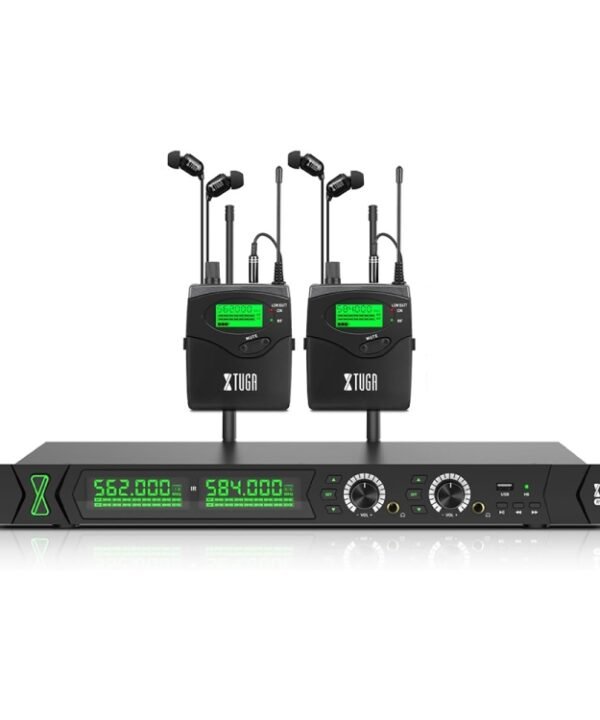 XTUGA RW2090 Professional Stage Wireless 2 Channel In Ear Monitoring System 2 in 1, US Plug, EU Plug, AU Plug, UK Plug