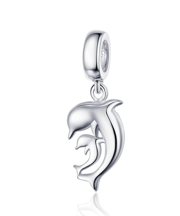 S925 Sterling Silver Dolphin Pendant DIY Bracelet Necklace Accessories
