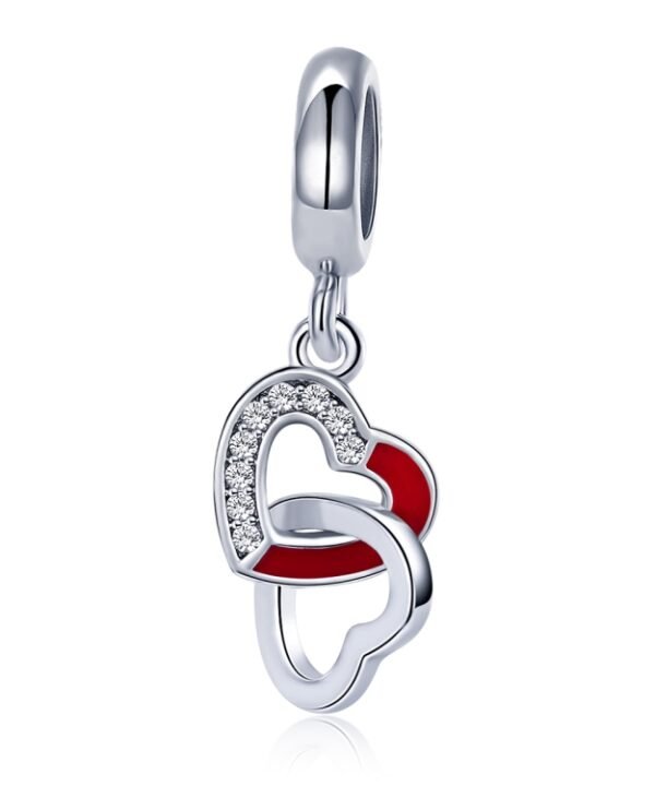 Creative Heart To Heart Hand DIY Silver Pendant S925 String Accessories