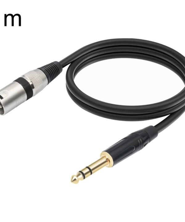 TC145BK55 6.35mm 1/4 TRS Male to XLR 3pin Male Microphone Cable, 1m, 2m, 3m, 5m, 10m