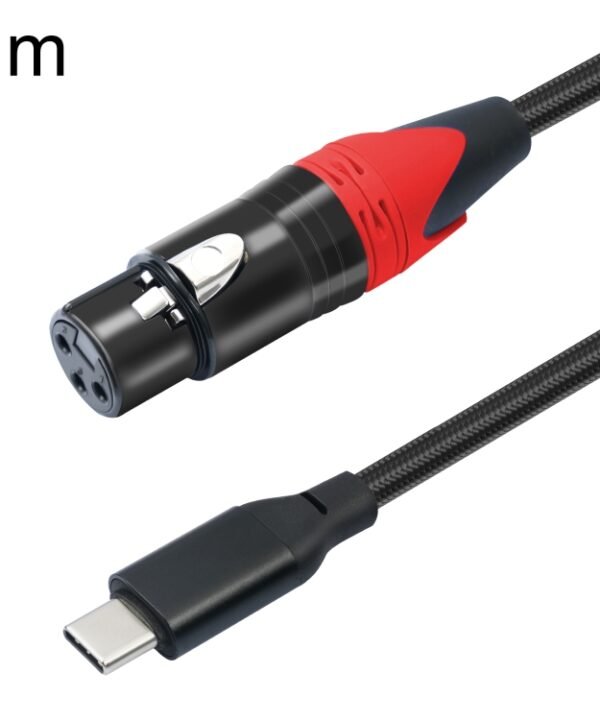 TY03RE Type-C Male to XLR Female Audio Cable for Dynamic Microphone, 1m, 2m, 3m