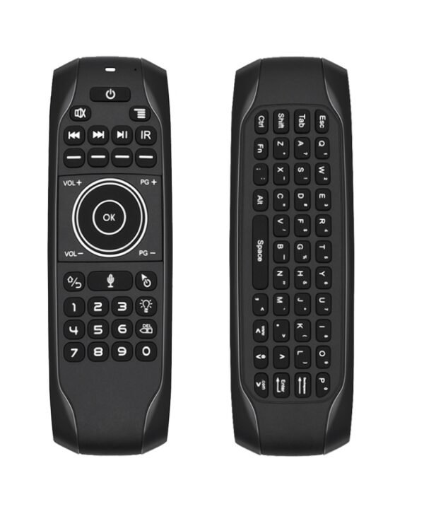 G7V Pro 2.4GHz Fly Air Mouse LED Backlight Wireless Keyboard Remote Control with Gyroscope for Android TV Box / PC, Support Intelligent Voice