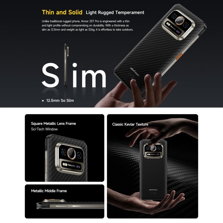 Ulefone Armor 25T Pro Rugged Phone, Thermal Imaging, 6.78 inch Android 15 MediaTek Dimensity 6300 Octa Core, Network: 5G, NFC, 8GB+256GB - Image 7