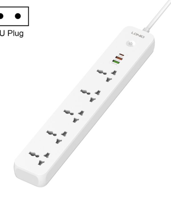 LDNIO SC5319 5-position Travel Home Office Socket with 38W USB Ports, Cable Length: 2m, EU Plug, UK Plug, US Plug