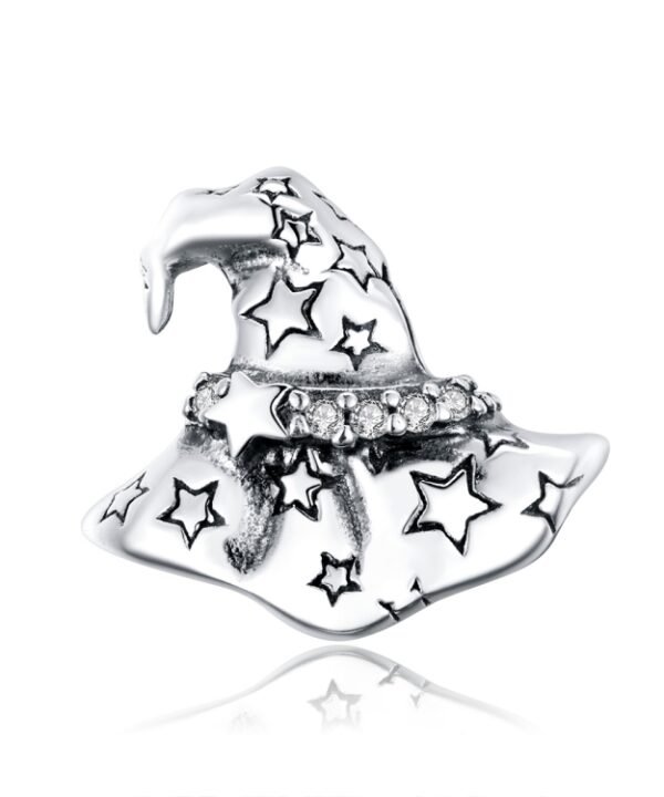 S925 Sterling Silver Witch Hat Beads DIY Bracelet Necklace Accessories