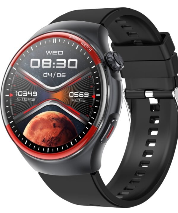 T82 1.43 inch Round Screen BT Call Smart Watch, Heart Rate / Blood Pressure / Blood Oxygen / Sleep / Blood Sugar / HRV / Metope / SOS, Silicone Black, Silicone Red, Silicone Blue, Leather Brown, Leather Black, Stainless Steel Black
