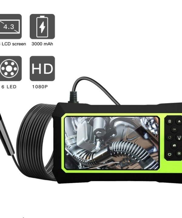 8mm 1080P IP68 Waterproof 4.3 inch Screen Dual Camera Digital Endoscope, 5m, 2m