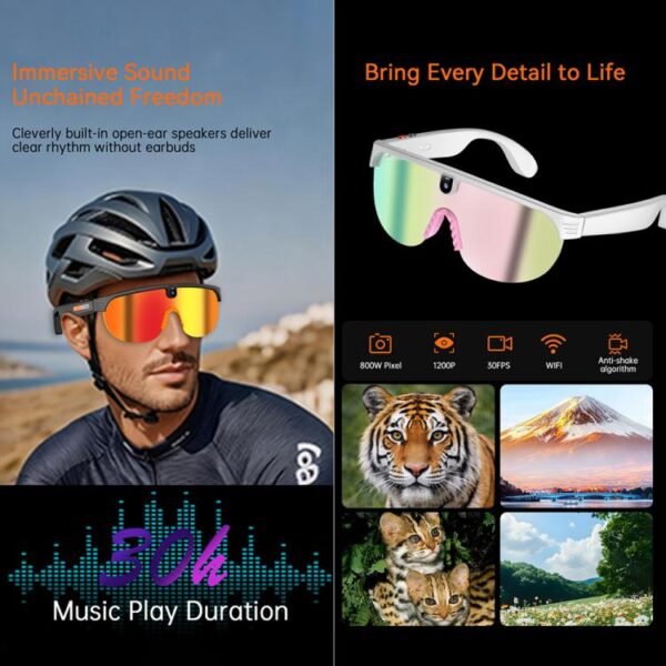 AIMB-G5 8MP Outdoor Cycling Smart AI Sports Glasses
