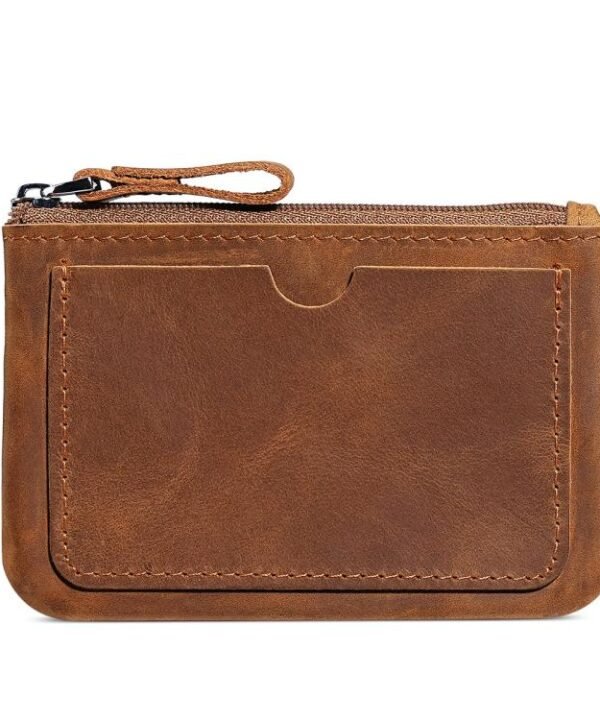 Retro Crazy Horse Genuine Leather Unisex Wallet Small Coin Purse