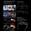 W640 8MP Cycling Smart AI Sports Glasses, Six-axis Image Stabilization, Wi-Fi, Touch Control, Dual Mic Noise Reduction, AI Translation