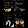 W640 8MP Cycling Smart AI Sports Glasses, Six-axis Image Stabilization, Wi-Fi, Touch Control, Dual Mic Noise Reduction, AI Translation