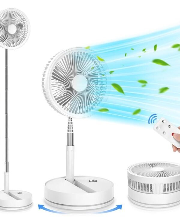F9 Upgrade Folding Adjustable Height Desktop Electric Fan 8000mAh Battery