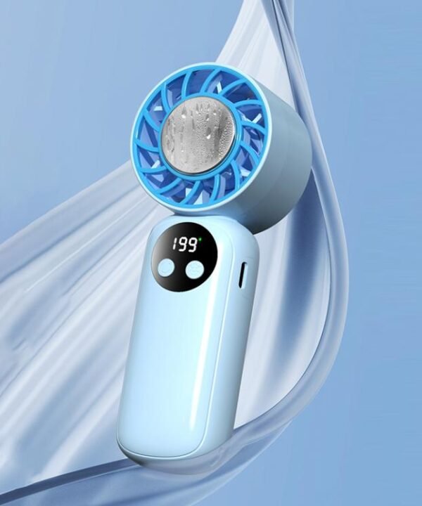 WD-01 Mini Ice Cooling Handheld Fan with Digital Display