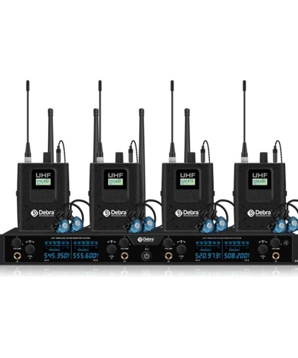 DEBRA ER-404 Professional Stage Monitoring System 4-in-1 Wireless In-Ear Headphones, US Plug, EU Plug, AU Plug, UK Plug