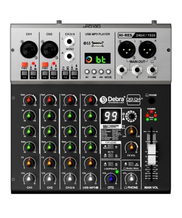 DEBRA DG04S 24bit/192kHz 4-Channels Mixer Sound Card, US Plug, EU Plug, AU Plug, UK Plug