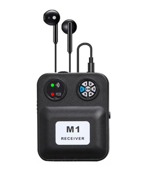 M1 Portable Wireless Monitoring Receiver with Wired Earphones, M1