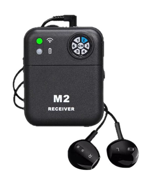 M2 Portable Wireless Monitoring Receiver with Wired Earphones, M2